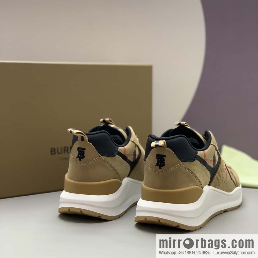 Burberry Burberry, bright embossed Bur logo, men's low-top casual sneakers