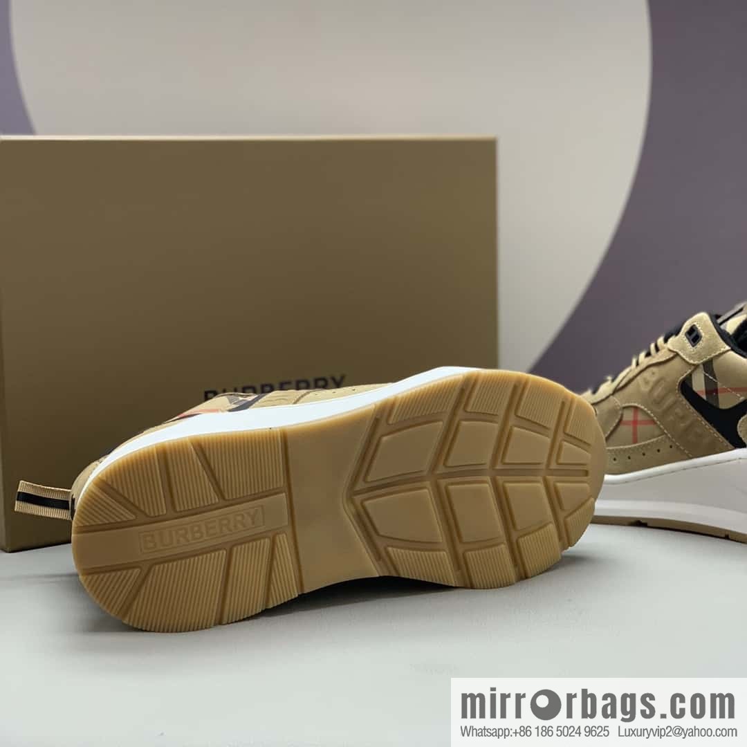 Burberry Burberry, bright embossed Bur logo, men's low-top casual sneakers