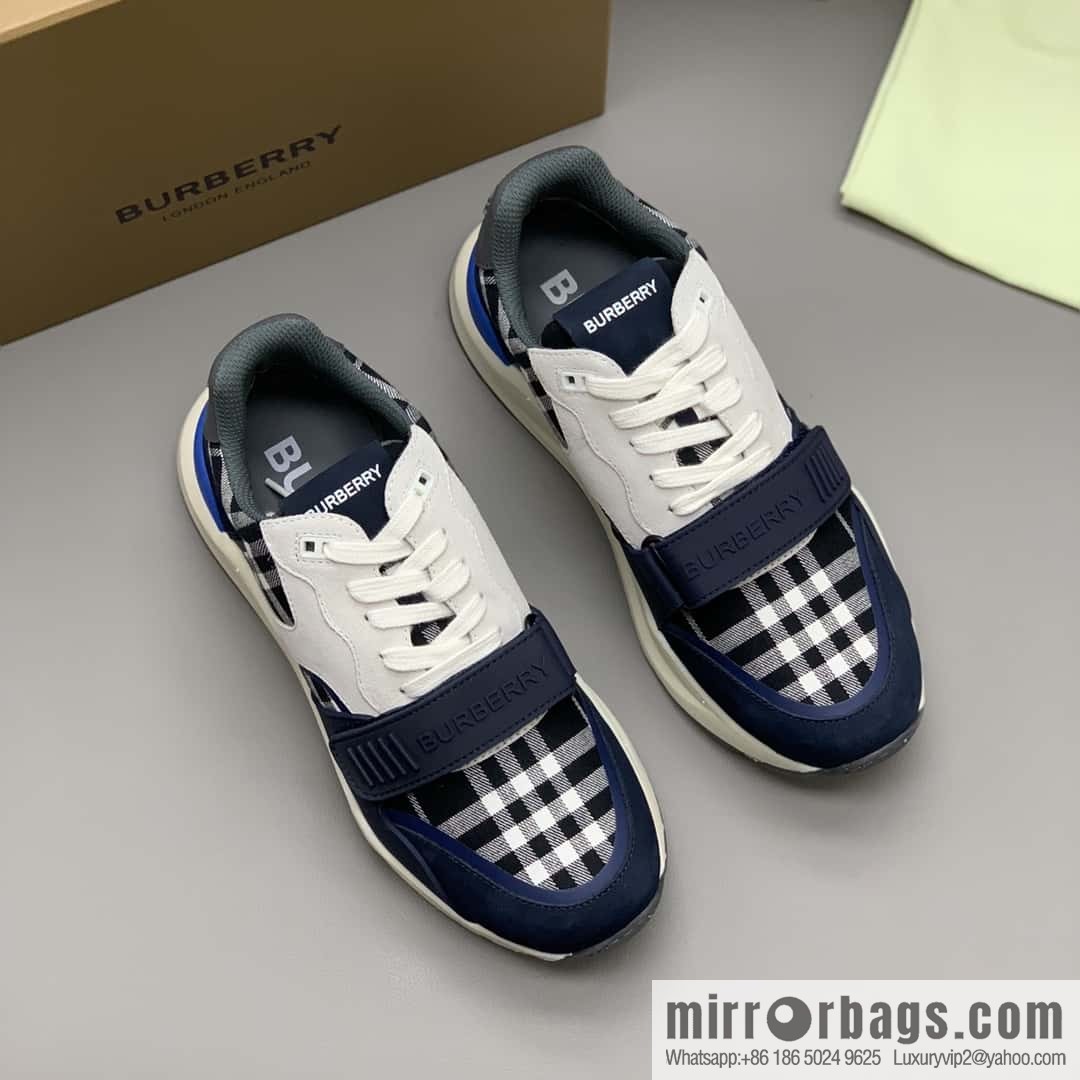 Burberry Burberry, bright embossed Bur logo, men's low-top casual sneakers
