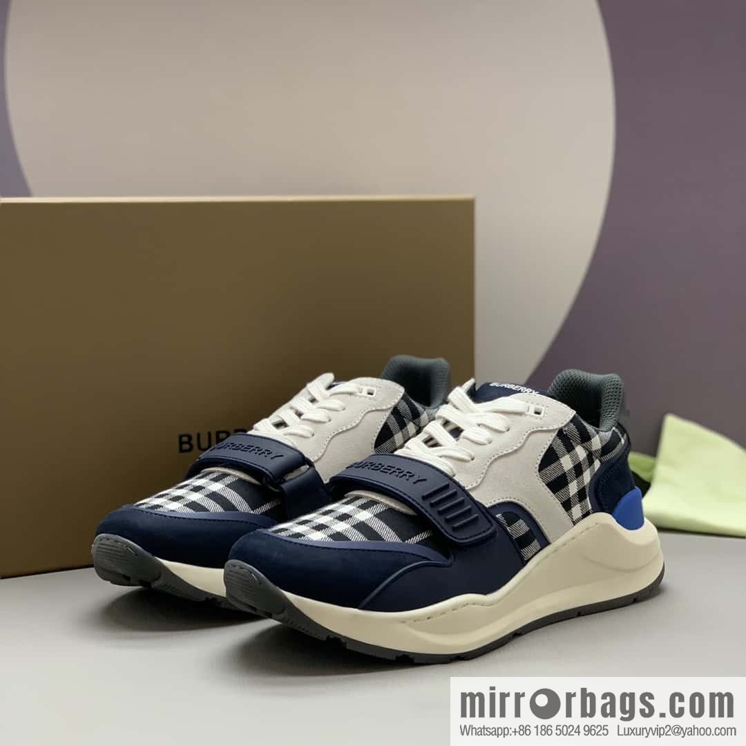 Burberry Burberry, bright embossed Bur logo, men's low-top casual sneakers
