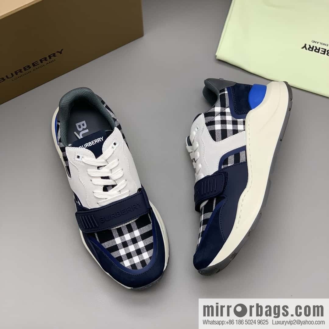 Burberry Burberry, bright embossed Bur logo, men's low-top casual sneakers