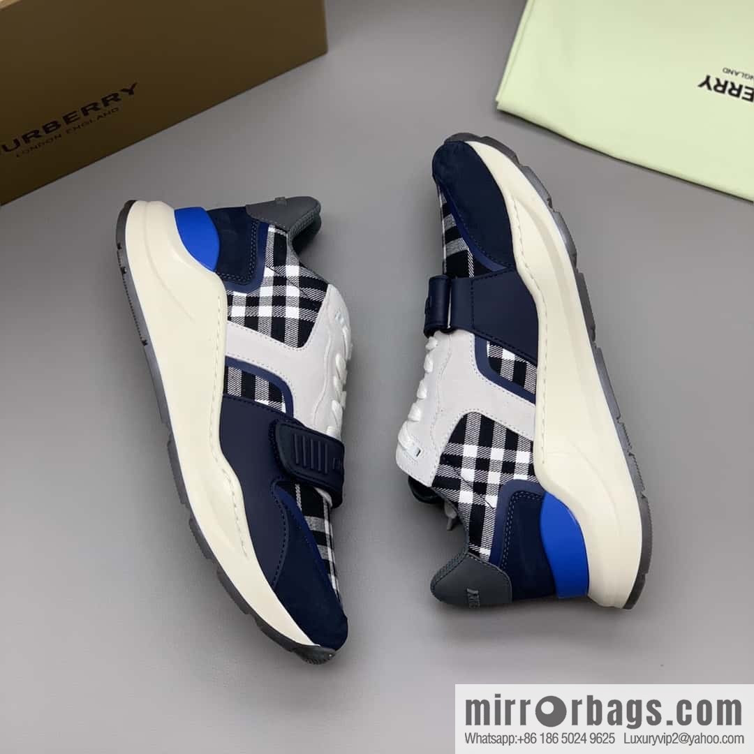 Burberry Burberry, bright embossed Bur logo, men's low-top casual sneakers