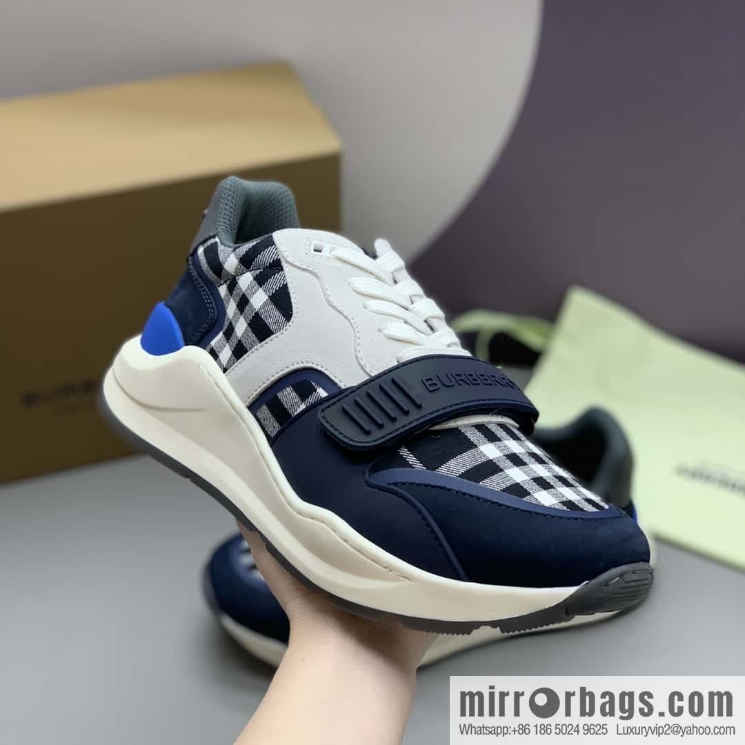 Burberry Burberry, bright embossed Bur logo, men's low-top casual sneakers
