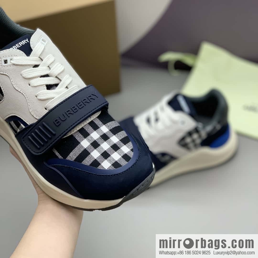 Burberry Burberry, bright embossed Bur logo, men's low-top casual sneakers