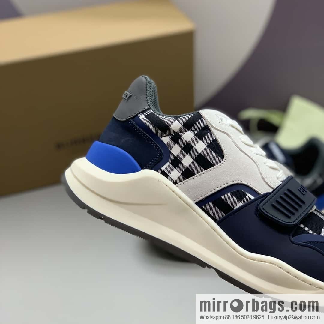 Burberry Burberry, bright embossed Bur logo, men's low-top casual sneakers