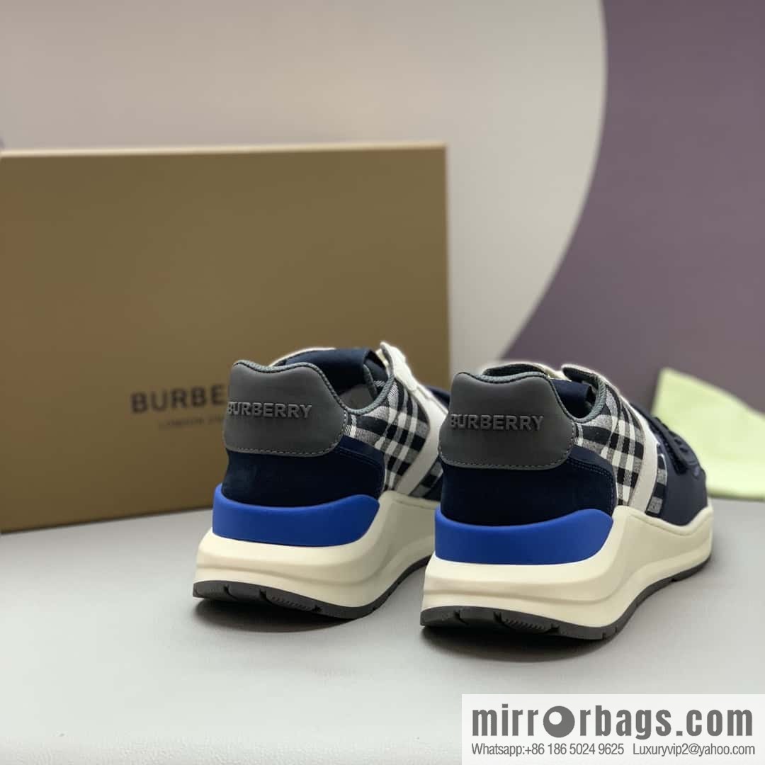 Burberry Burberry, bright embossed Bur logo, men's low-top casual sneakers