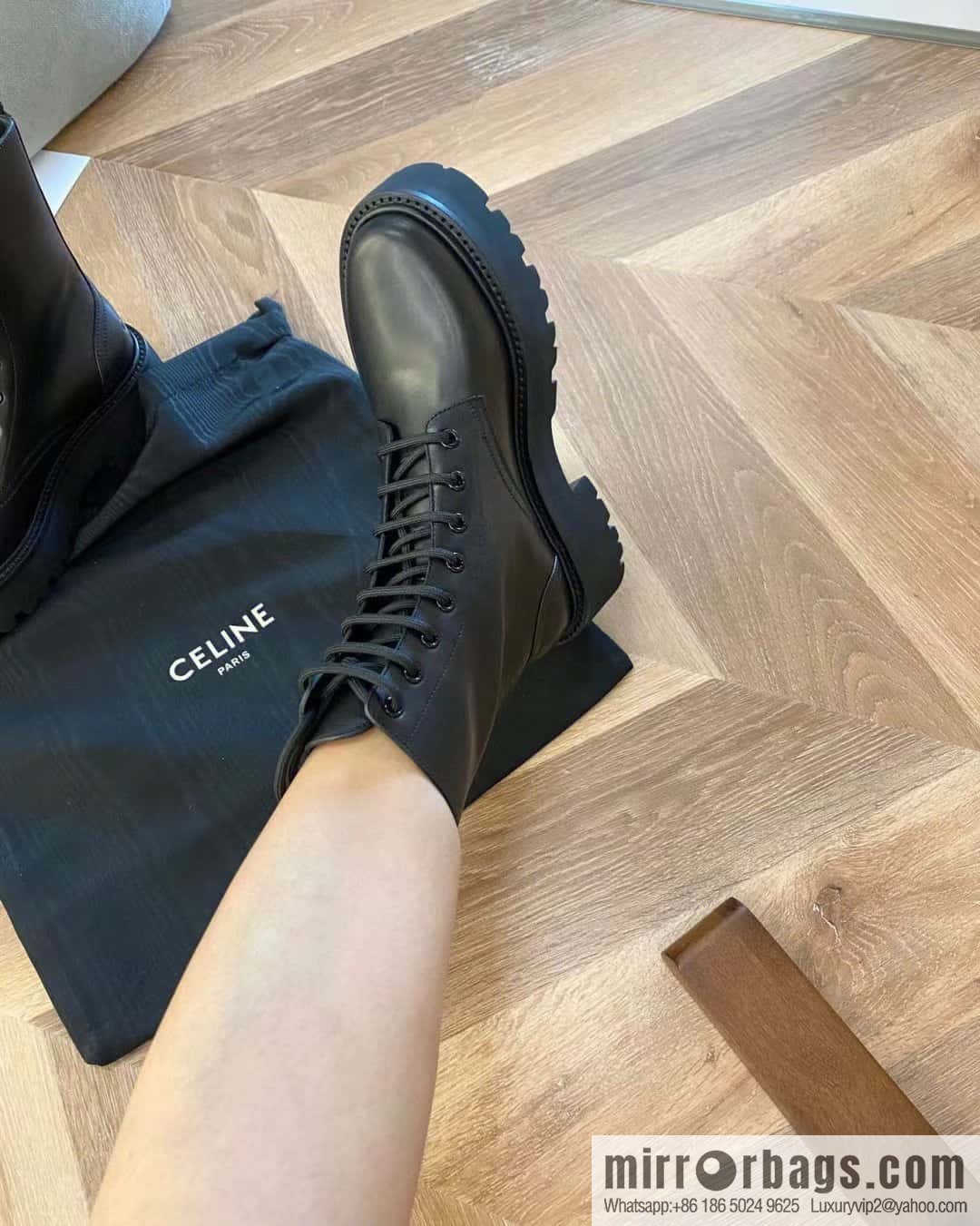 CELINE Platform Martin Boots