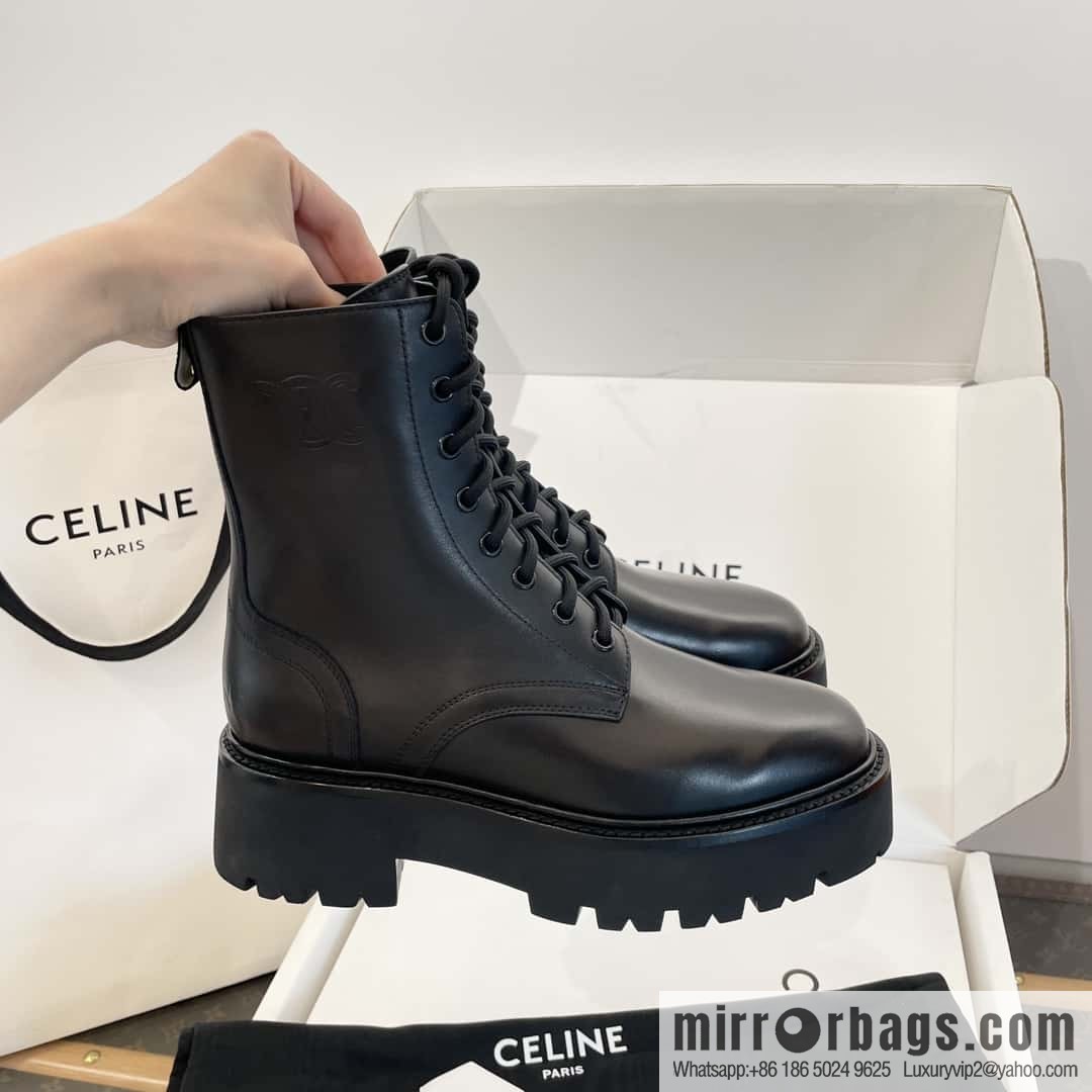 CELINE Platform Martin Boots