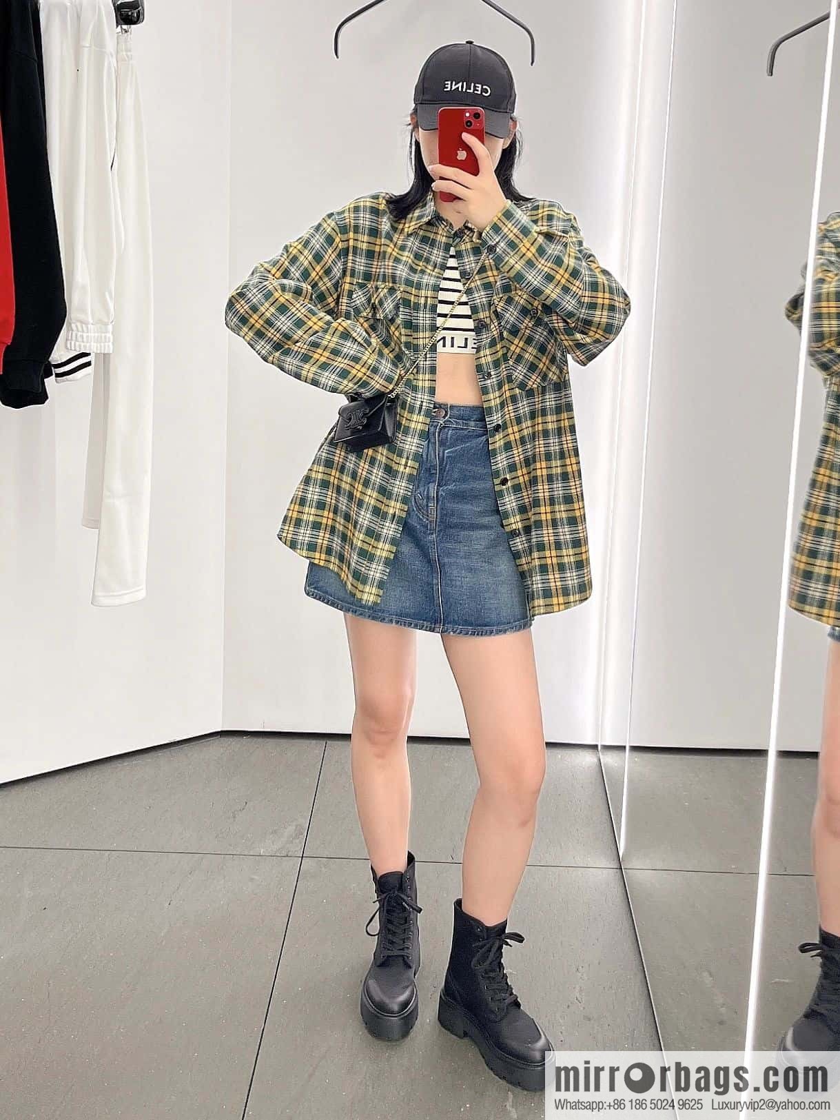CELINE canvas platform-soled Martin booties