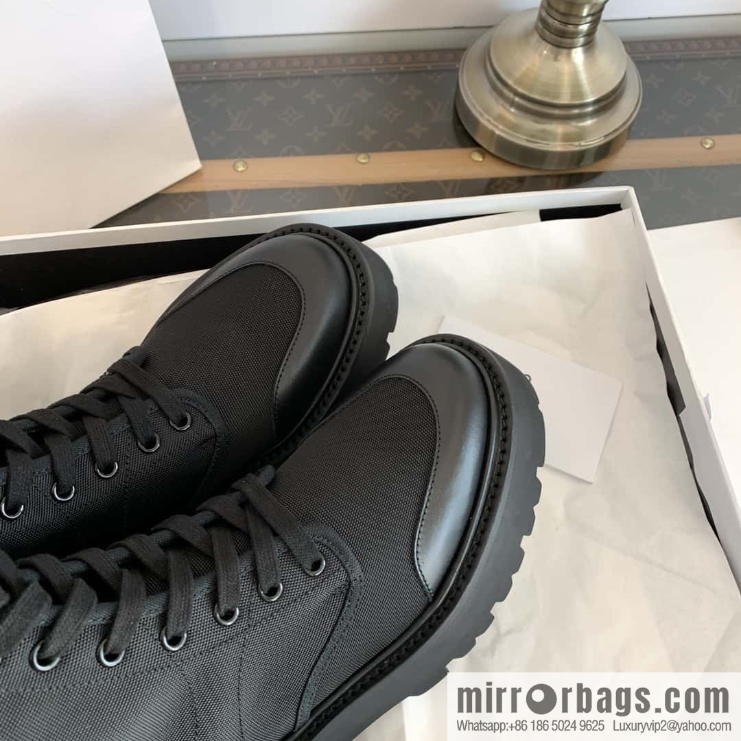 CELINE canvas platform-soled Martin booties