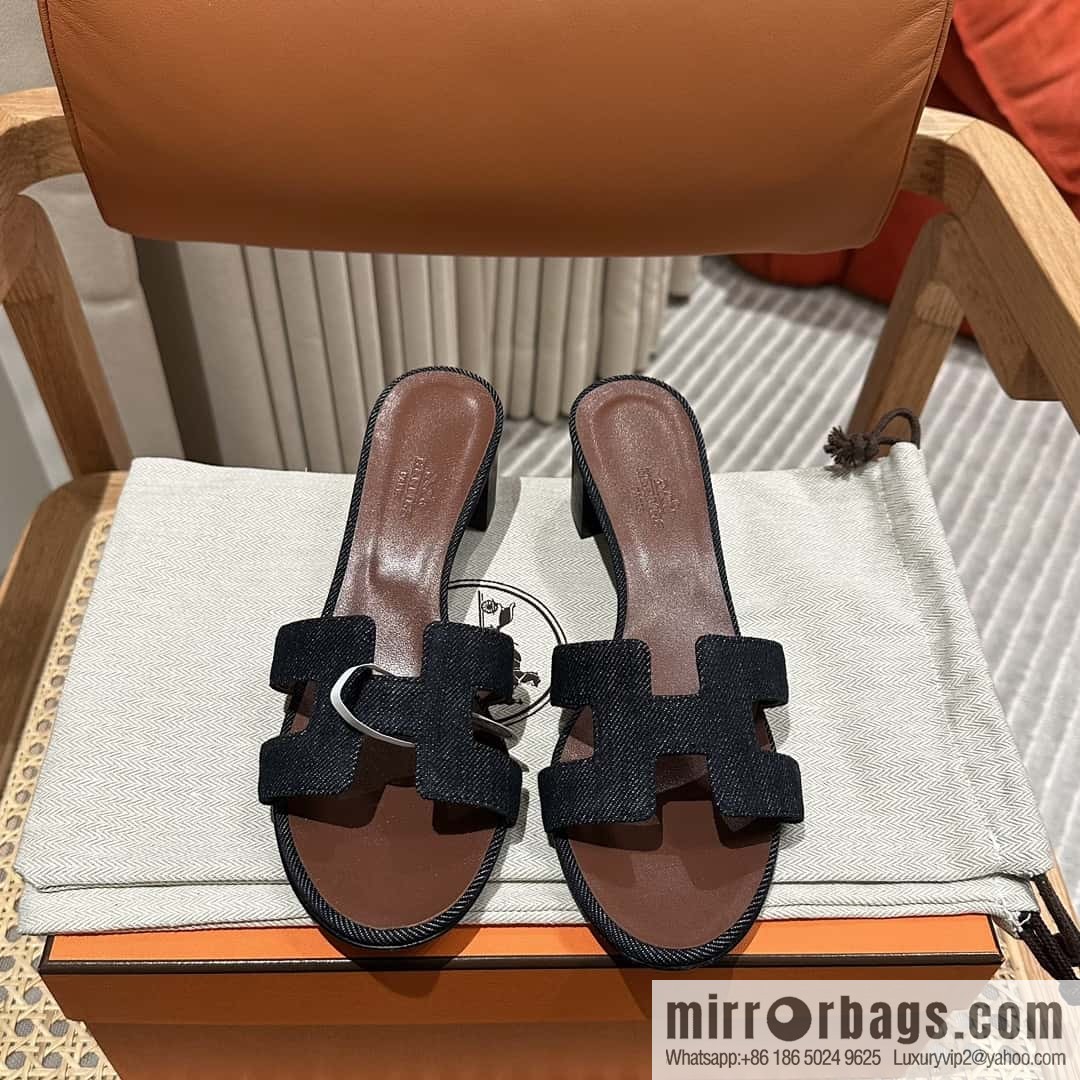 Hermès' latest denim high heels