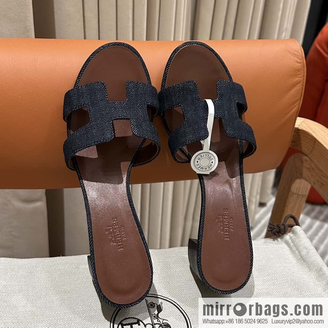 Hermès' latest denim high heels