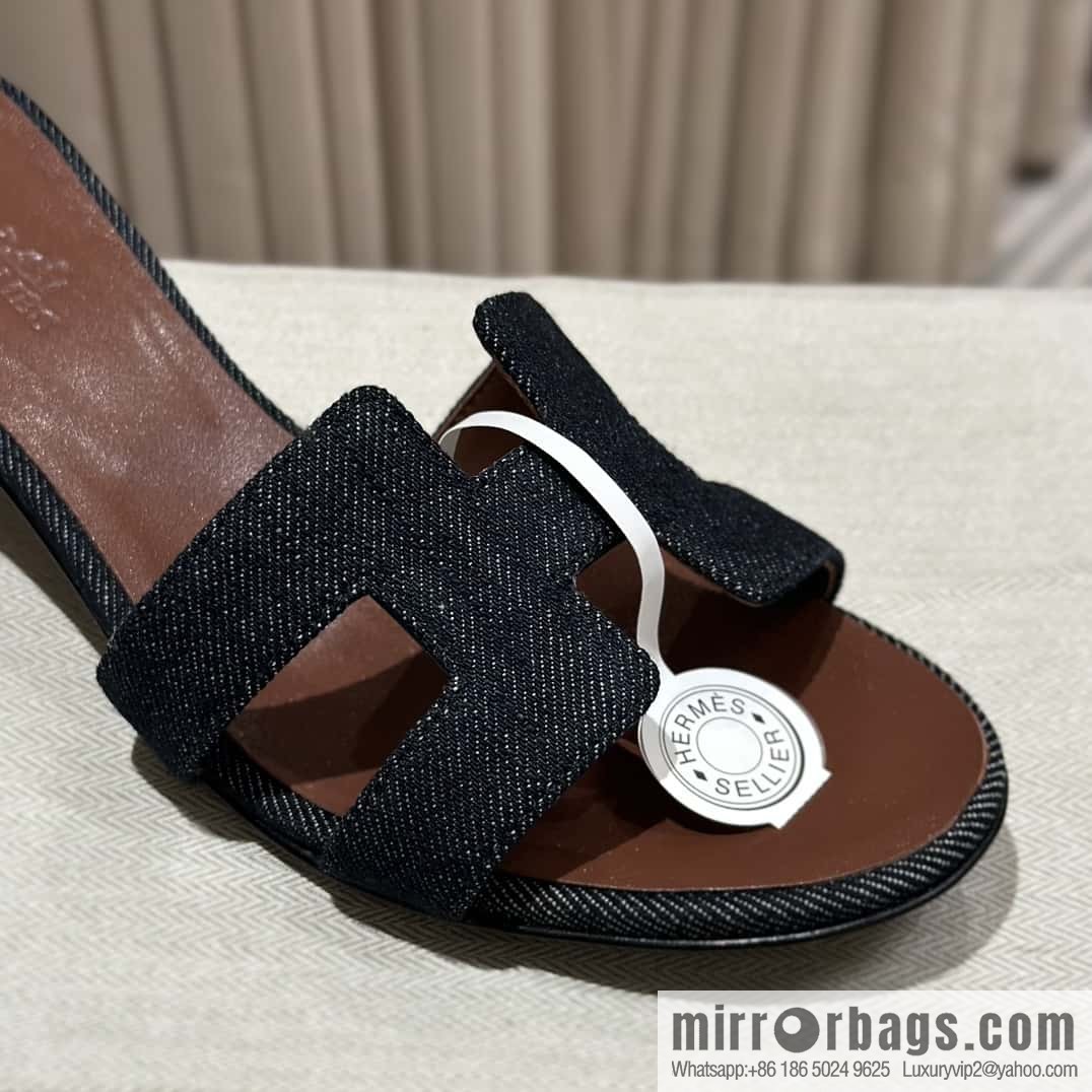 Hermès' latest denim high heels