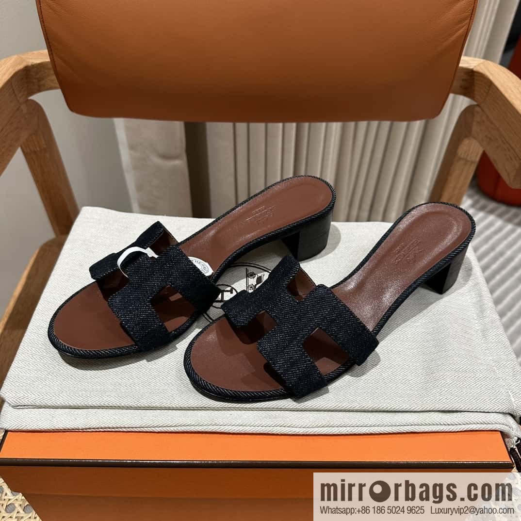 Hermès' latest denim high heels