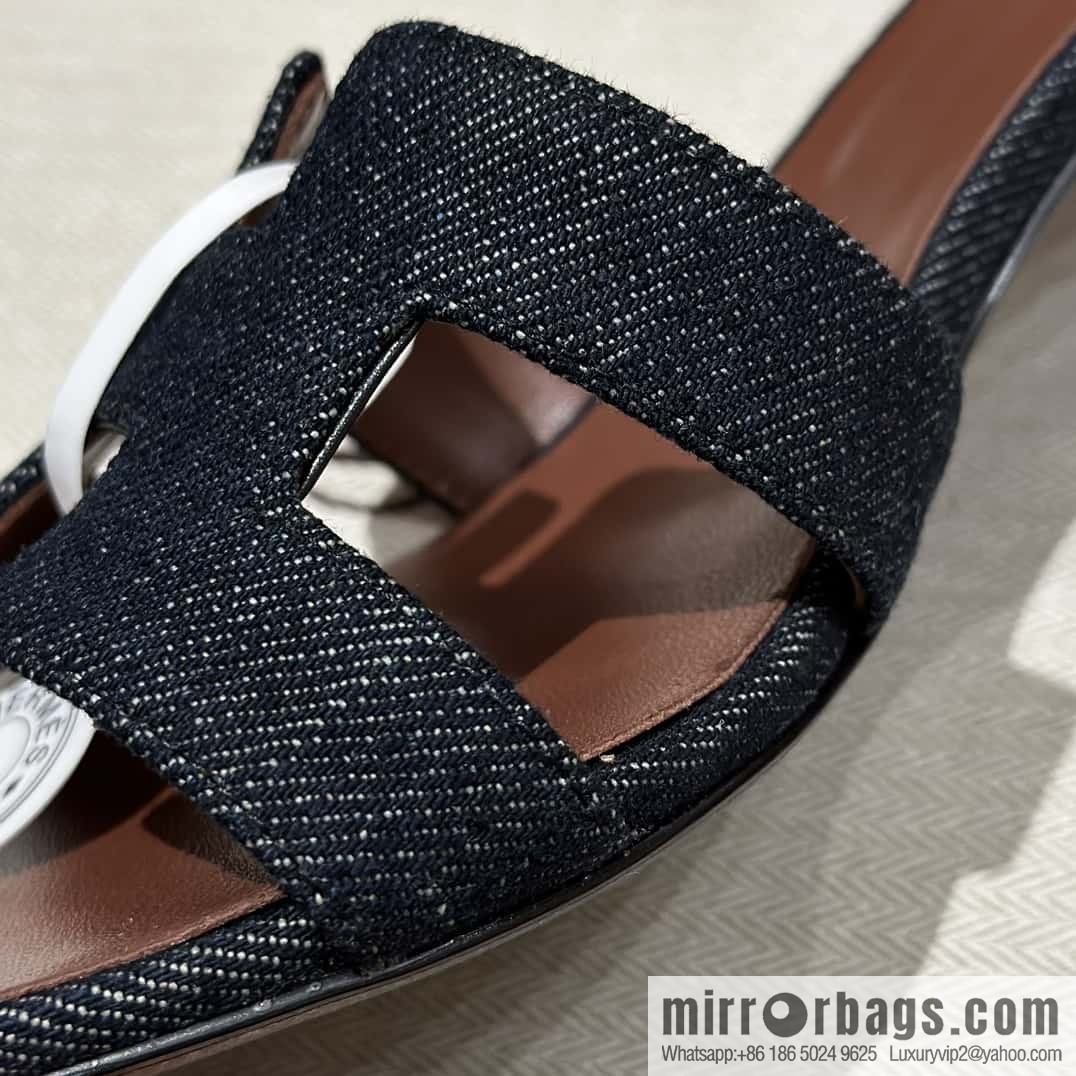 Hermès' latest denim high heels