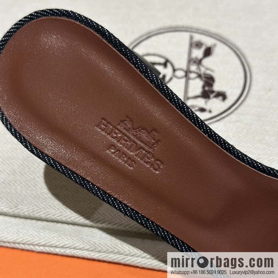 Hermès' latest denim high heels