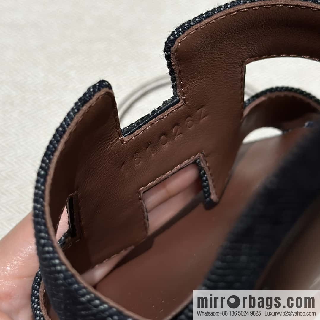 Hermès' latest denim high heels