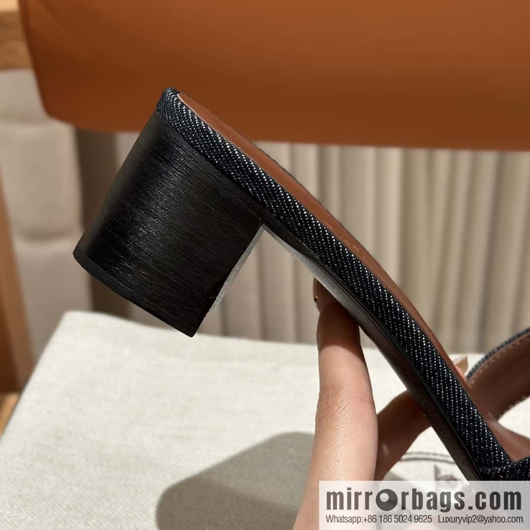 Hermès' latest denim high heels