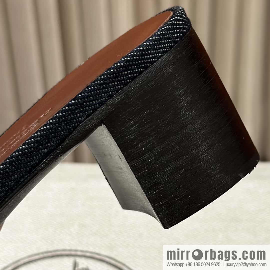 Hermès' latest denim high heels
