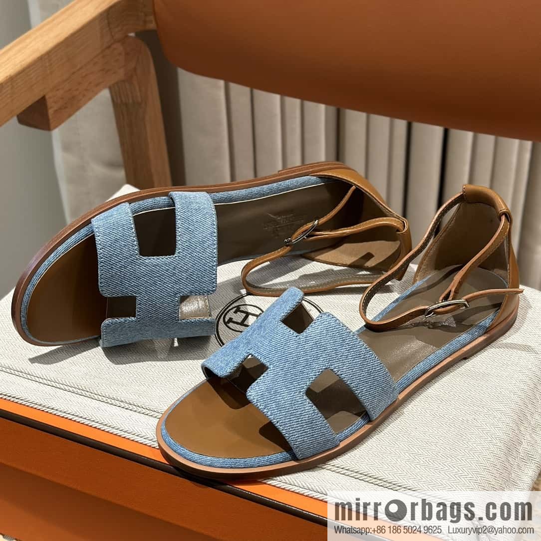 Hermès mouth Italian cowhide, new small sandals
