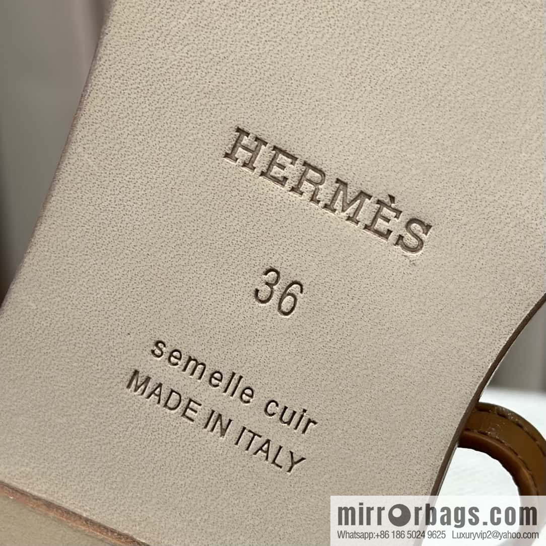 Hermès mouth Italian cowhide, new small sandals
