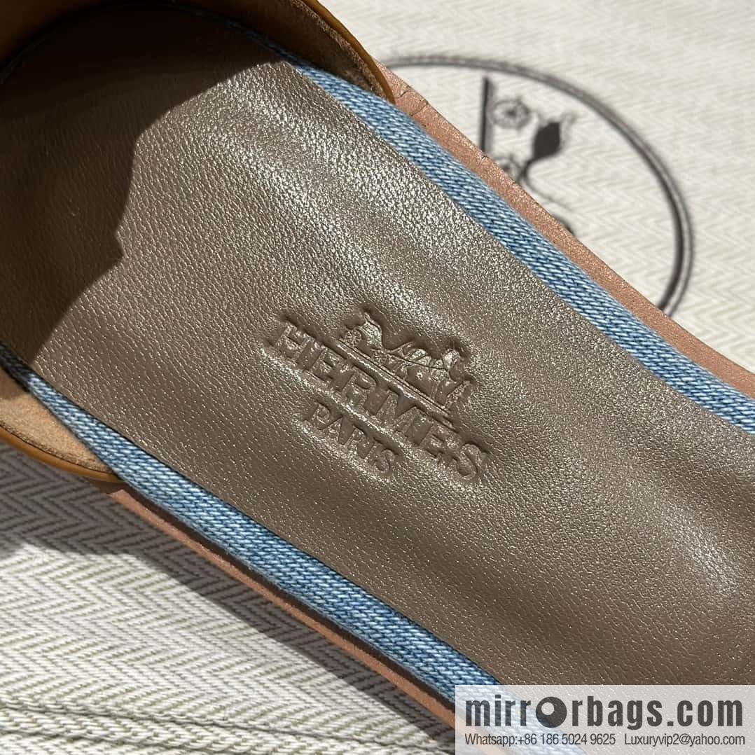 Hermès mouth Italian cowhide, new small sandals