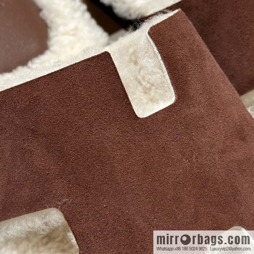 Hermès Australia imported lamb wool lzmir series men's sandals
