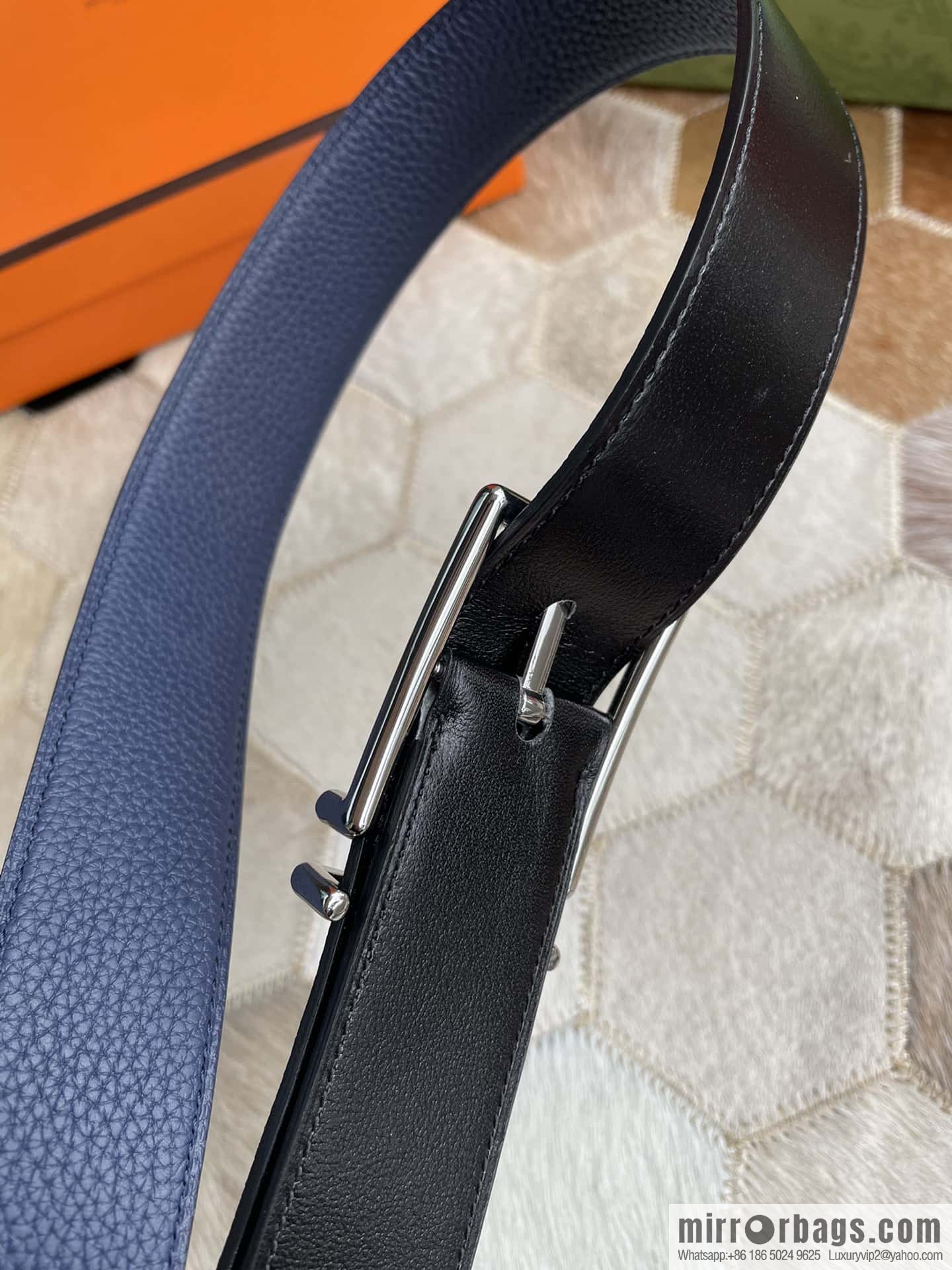 Hermes Nathan 32 PVD Double Sided Belt Belt