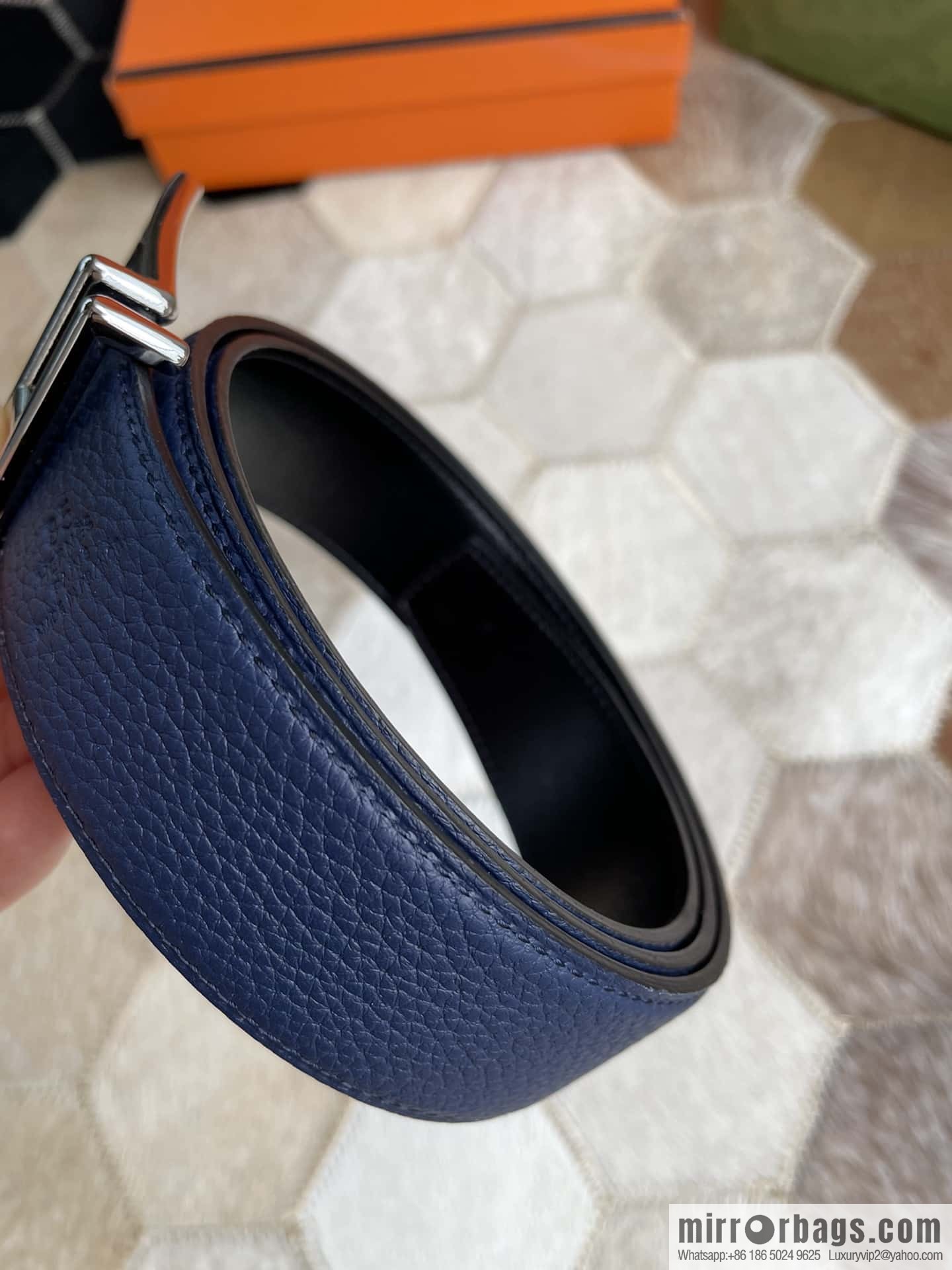 Hermes Nathan 32 PVD Double Sided Belt Belt