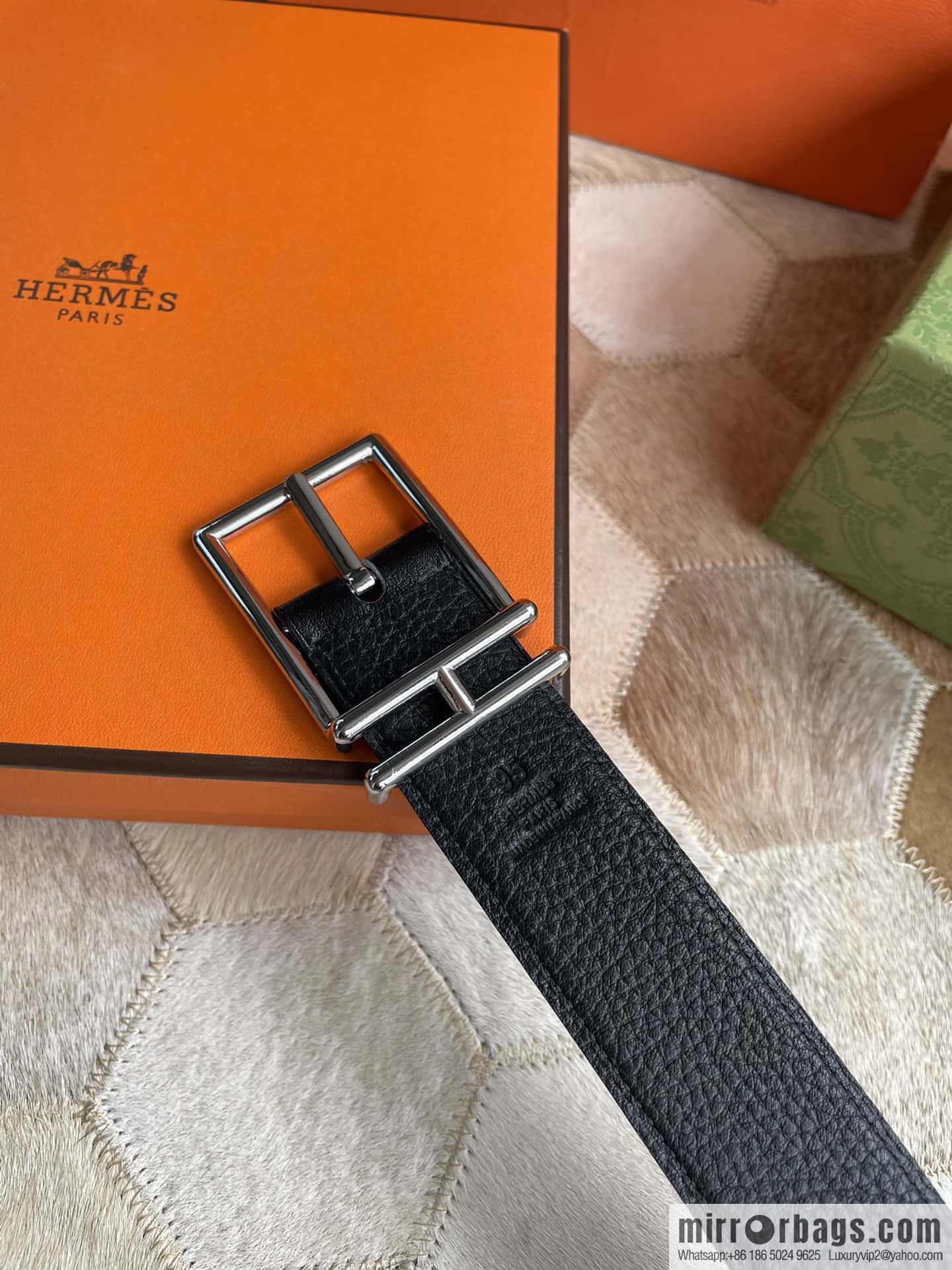 Hermes Nathan 32 PVD Double Sided Belt Belt