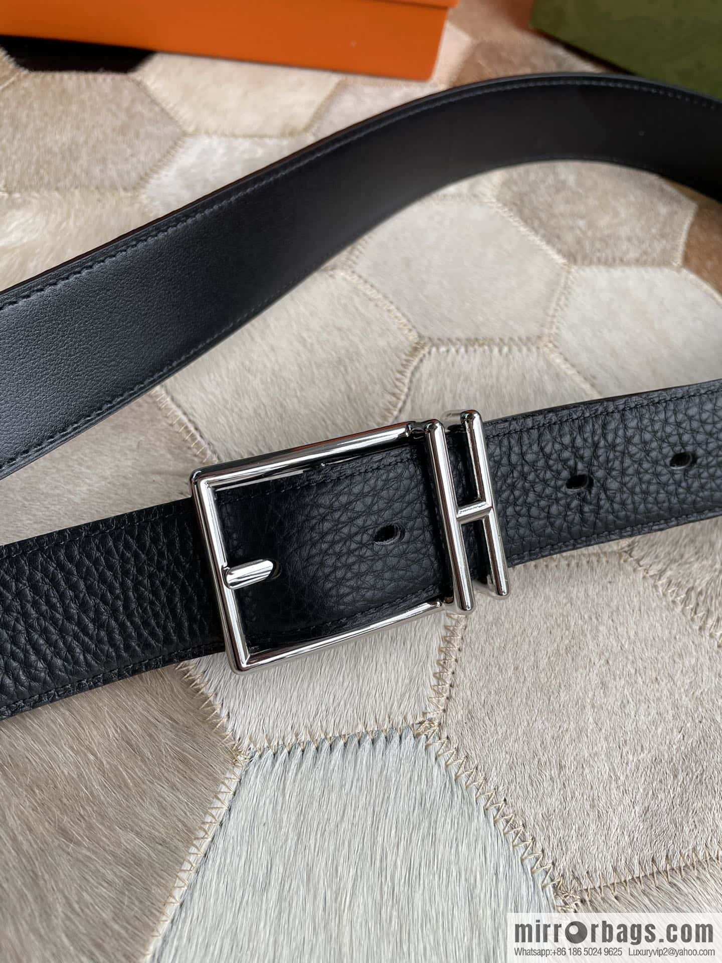 Hermes Nathan 32 PVD Double Sided Belt Belt