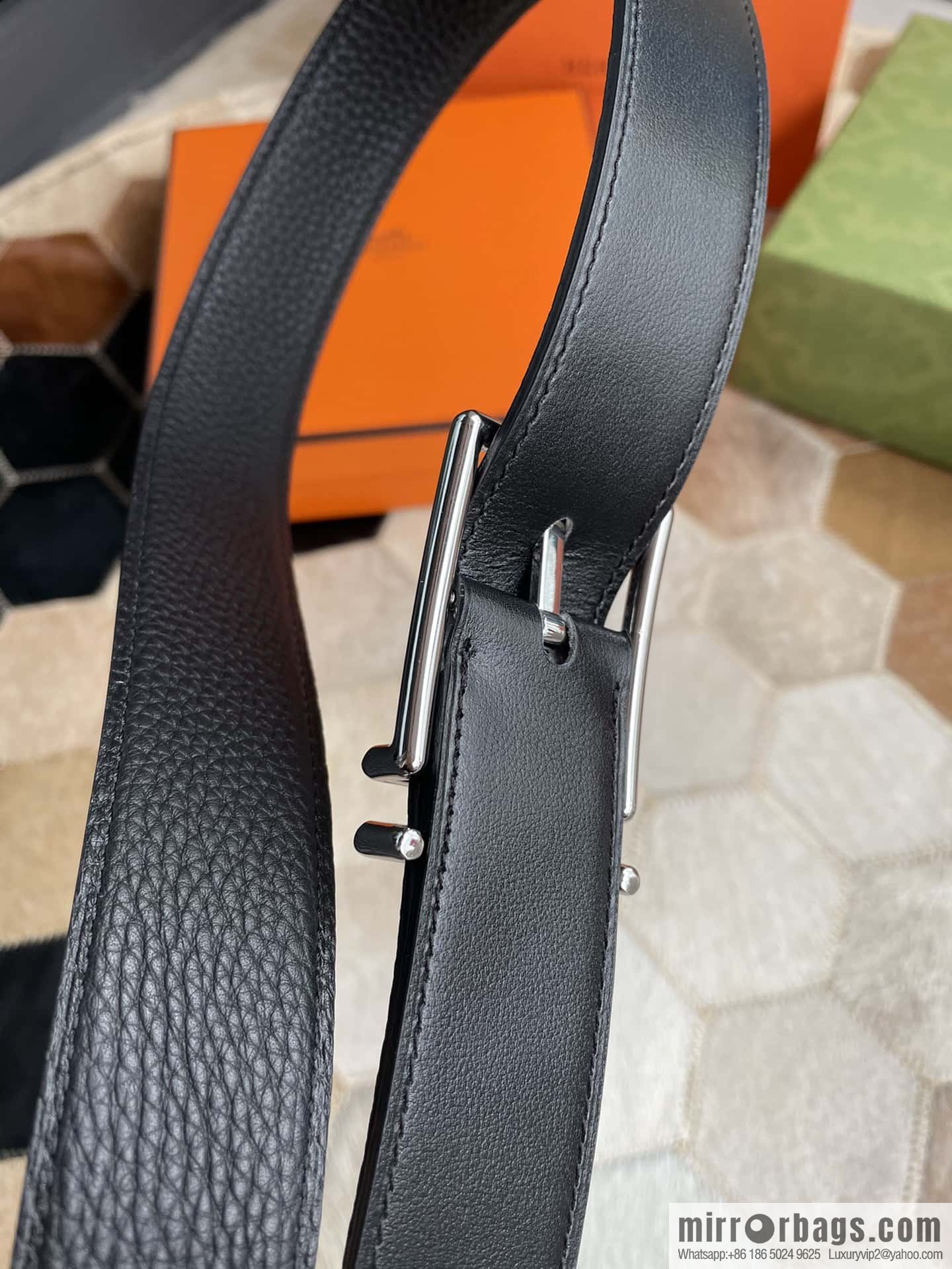 Hermes Nathan 32 PVD Double Sided Belt Belt