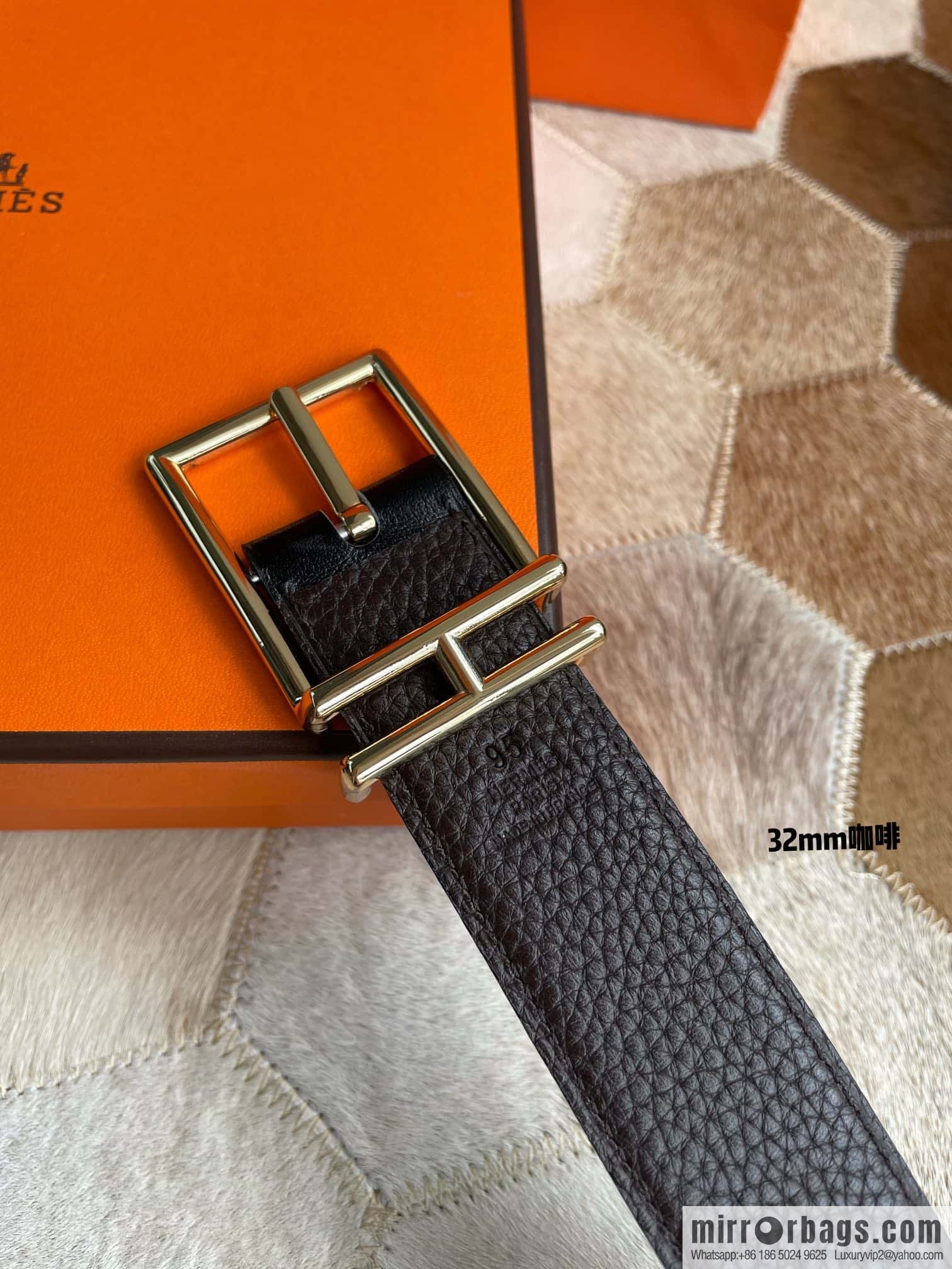 Hermes Nathan 32 PVD Double Sided Belt Belt