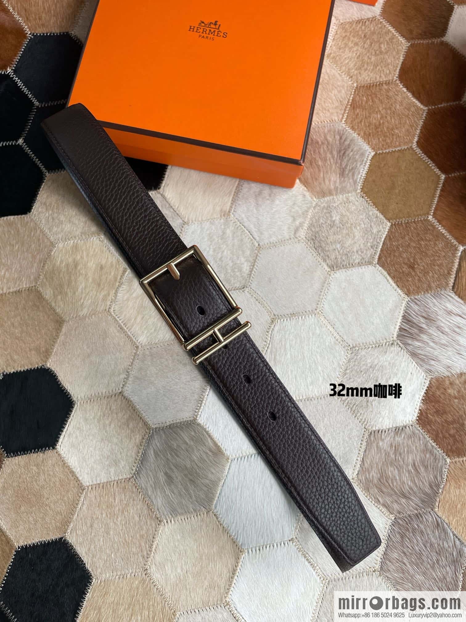 Hermes Nathan 32 PVD Double Sided Belt Belt