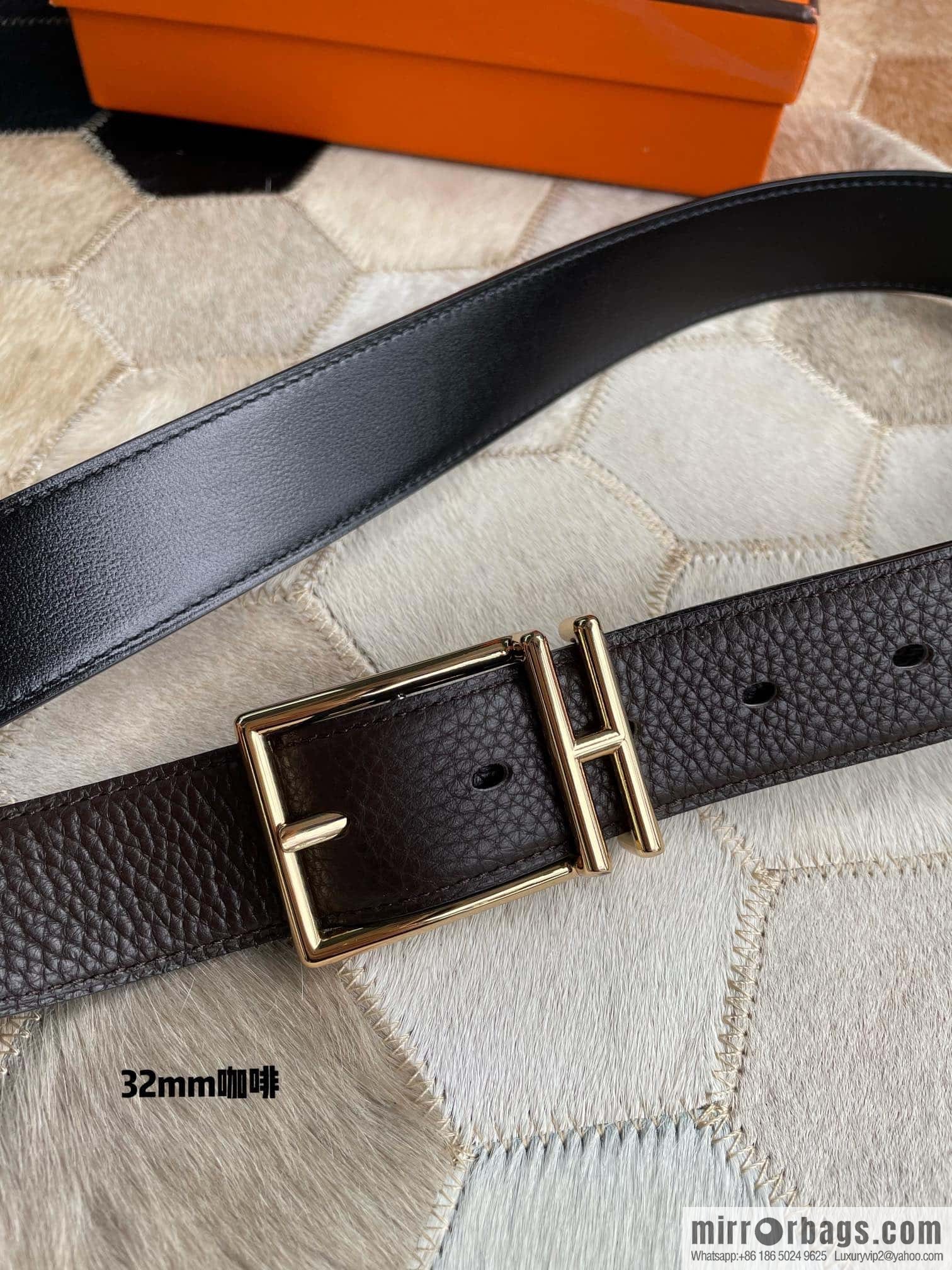 Hermes Nathan 32 PVD Double Sided Belt Belt