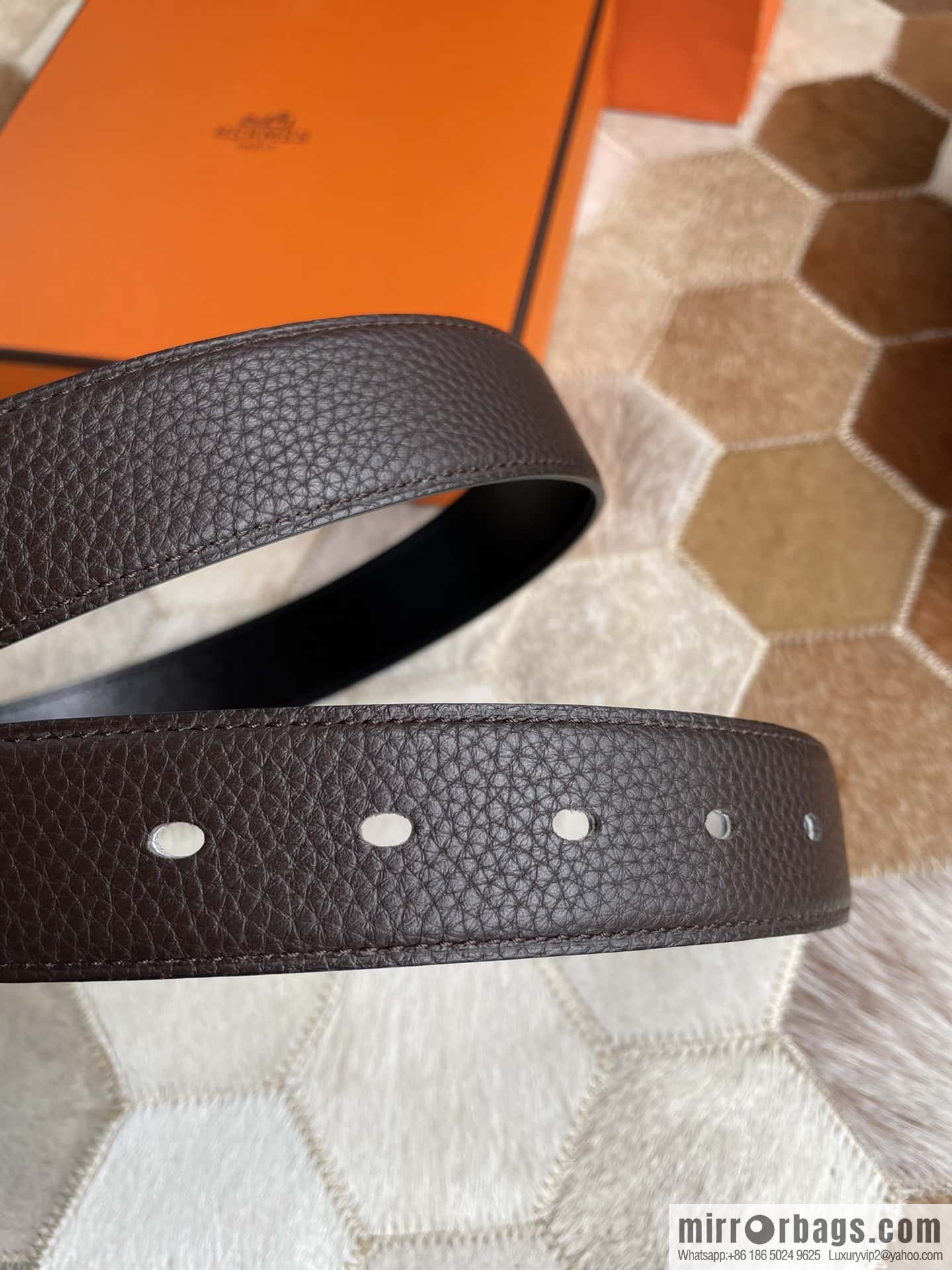 Hermes Nathan 32 PVD Double Sided Belt Belt