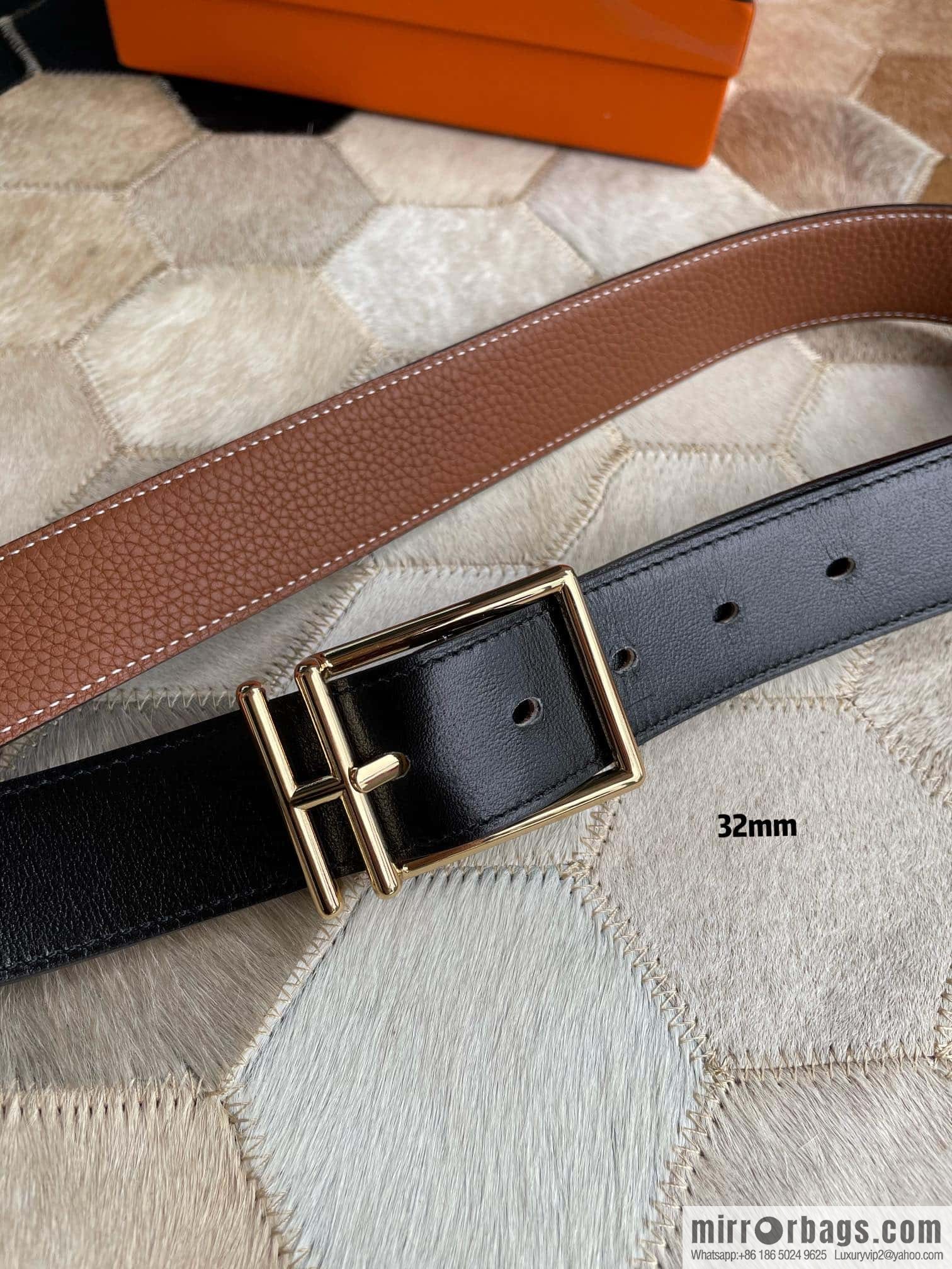 Hermes Nathan 32 PVD Double Sided Belt Belt