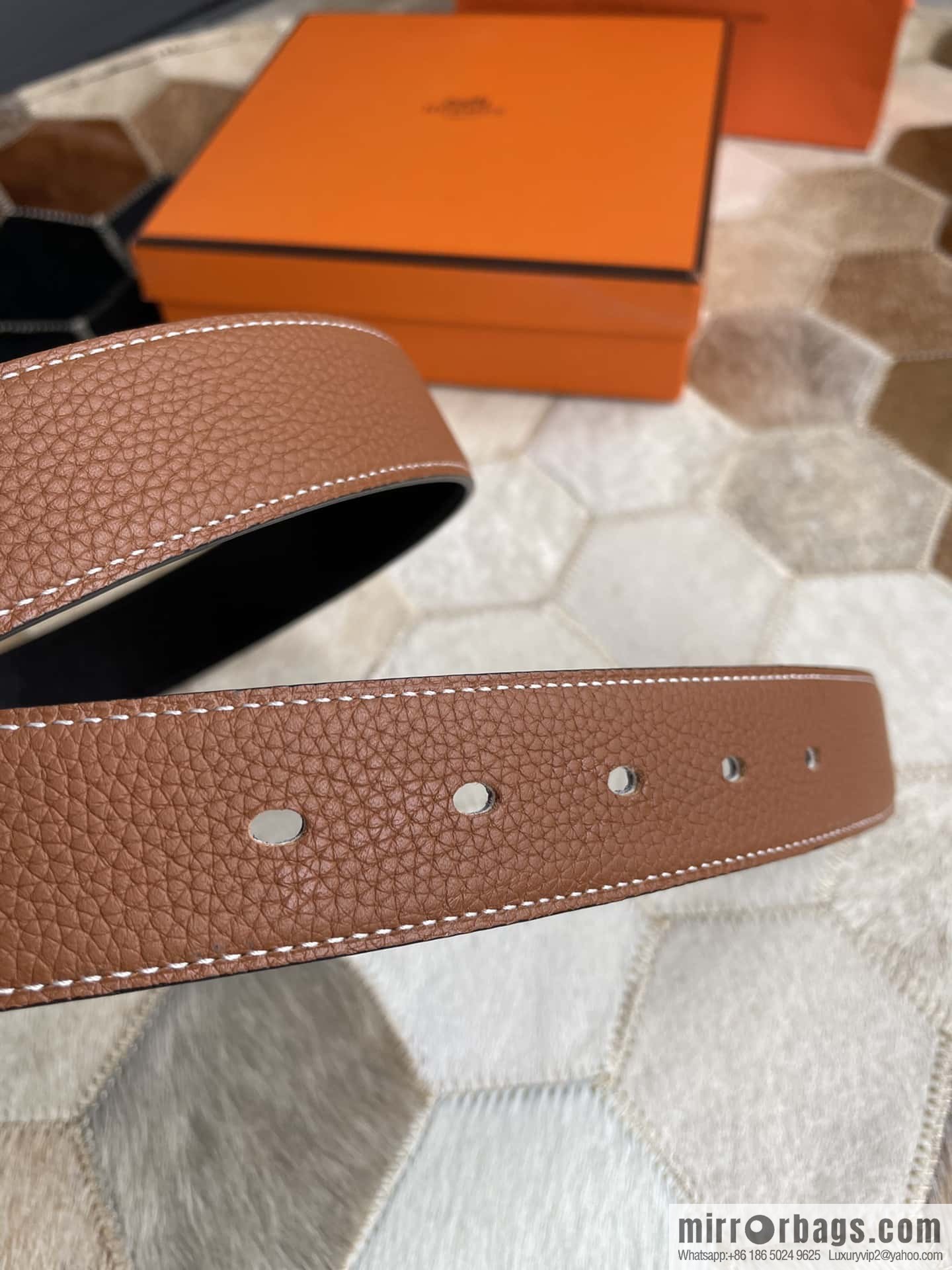 Hermes Nathan 32 PVD Double Sided Belt Belt