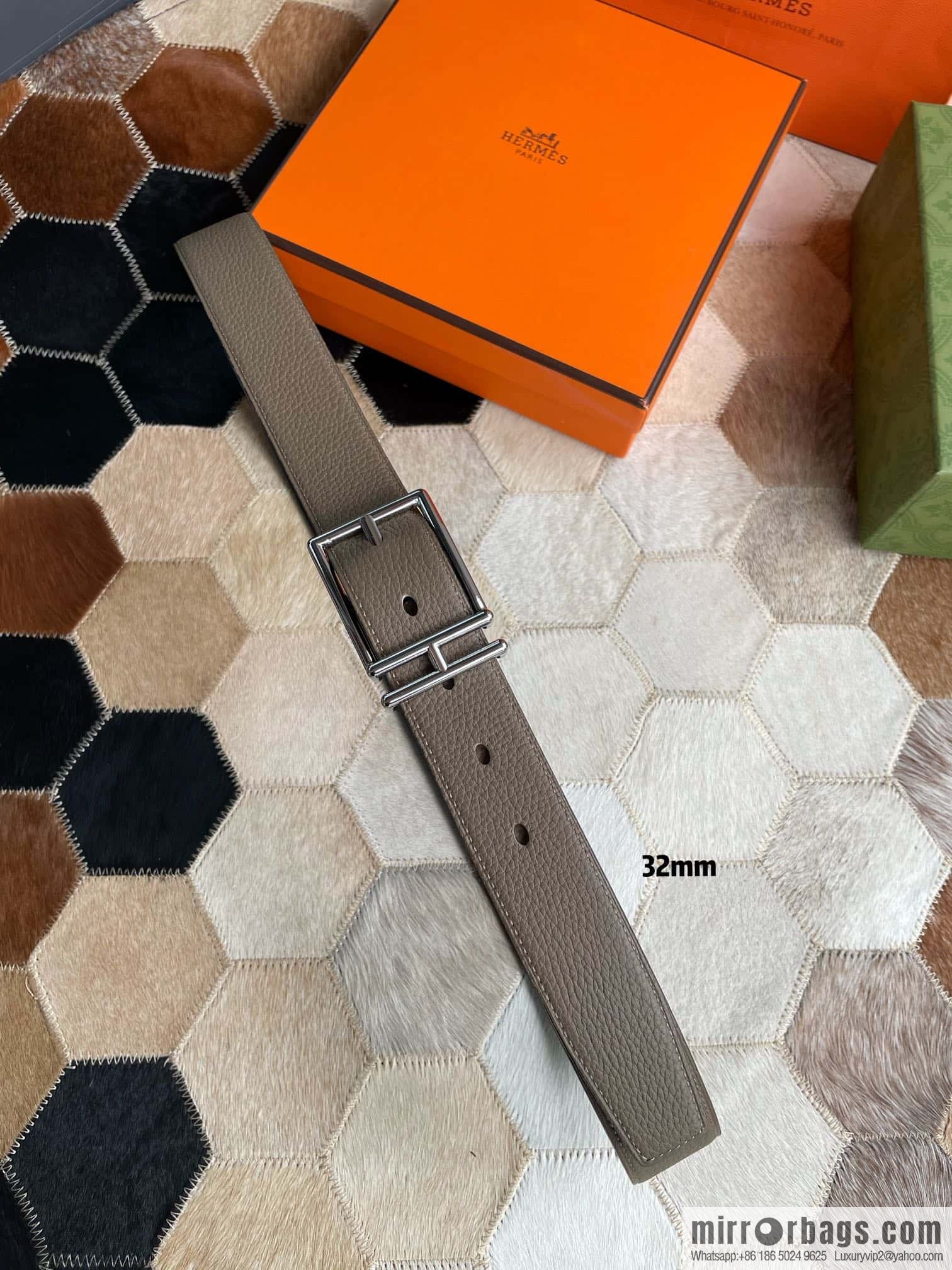 Hermes Nathan 32 PVD Double Sided Belt Belt