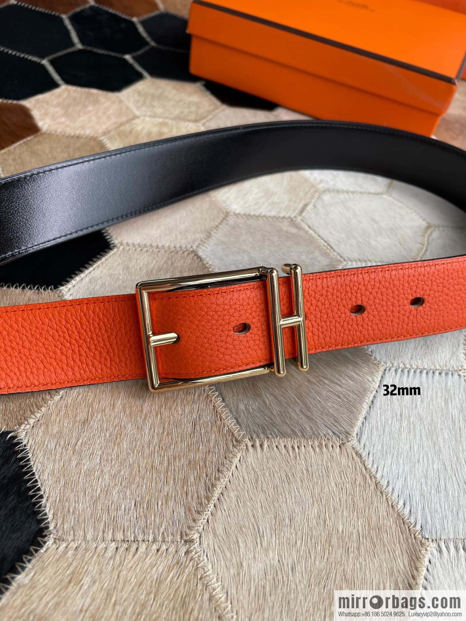 Hermes Nathan 32 PVD Double Sided Belt Belt