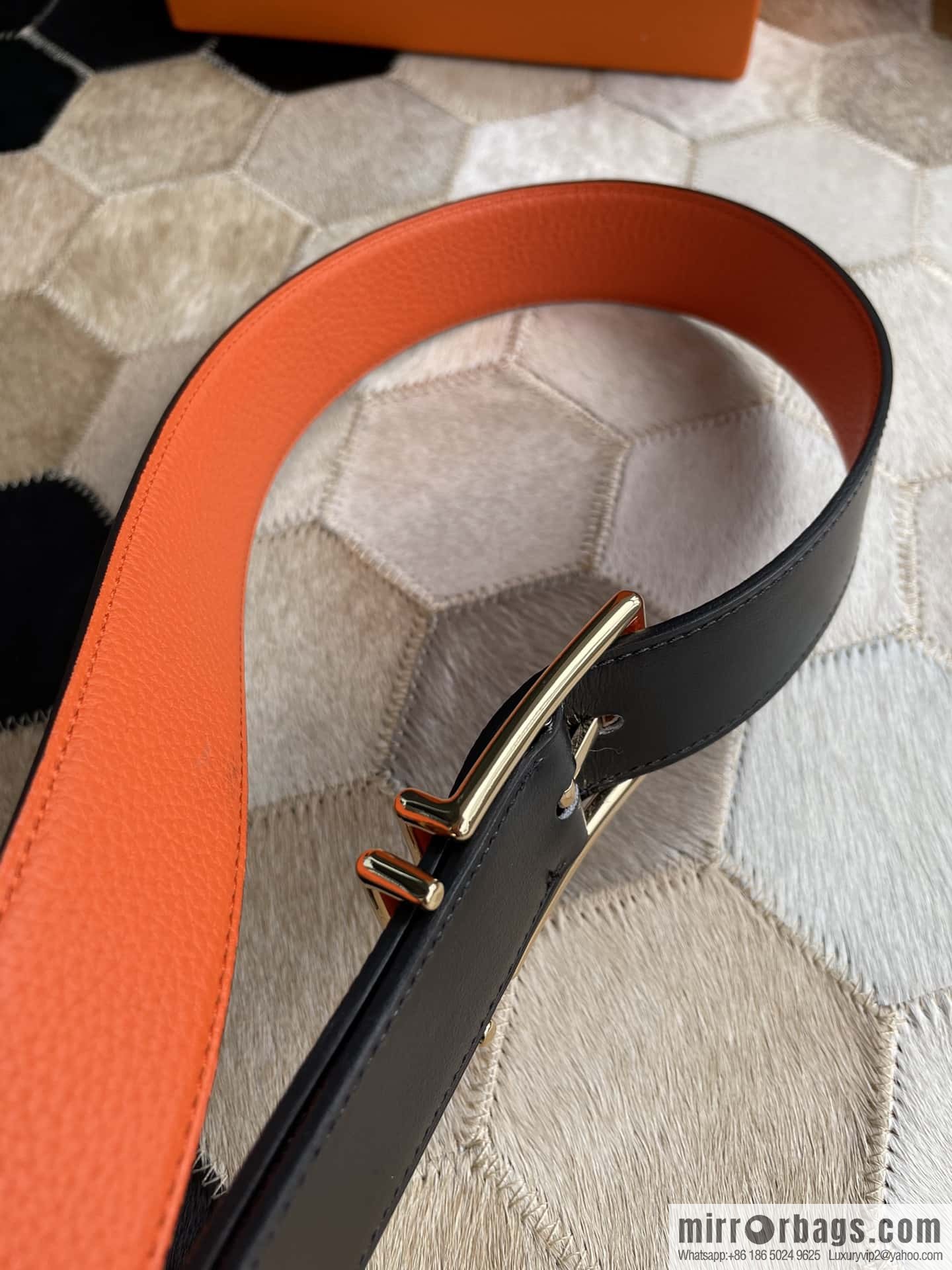 Hermes Nathan 32 PVD Double Sided Belt Belt