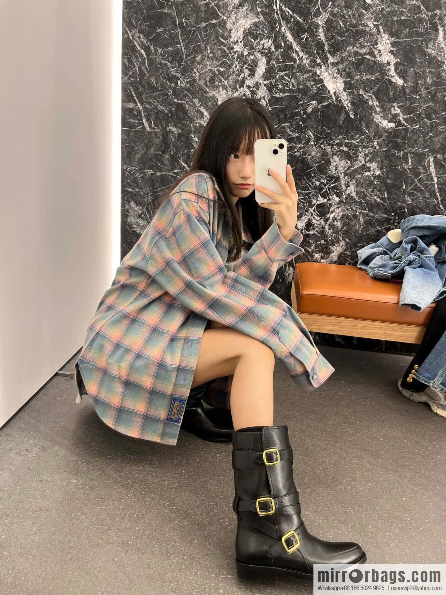 CELINE Vegetable Tanned Cow Leather Medium Tube Lace-Up Locomotive Boots