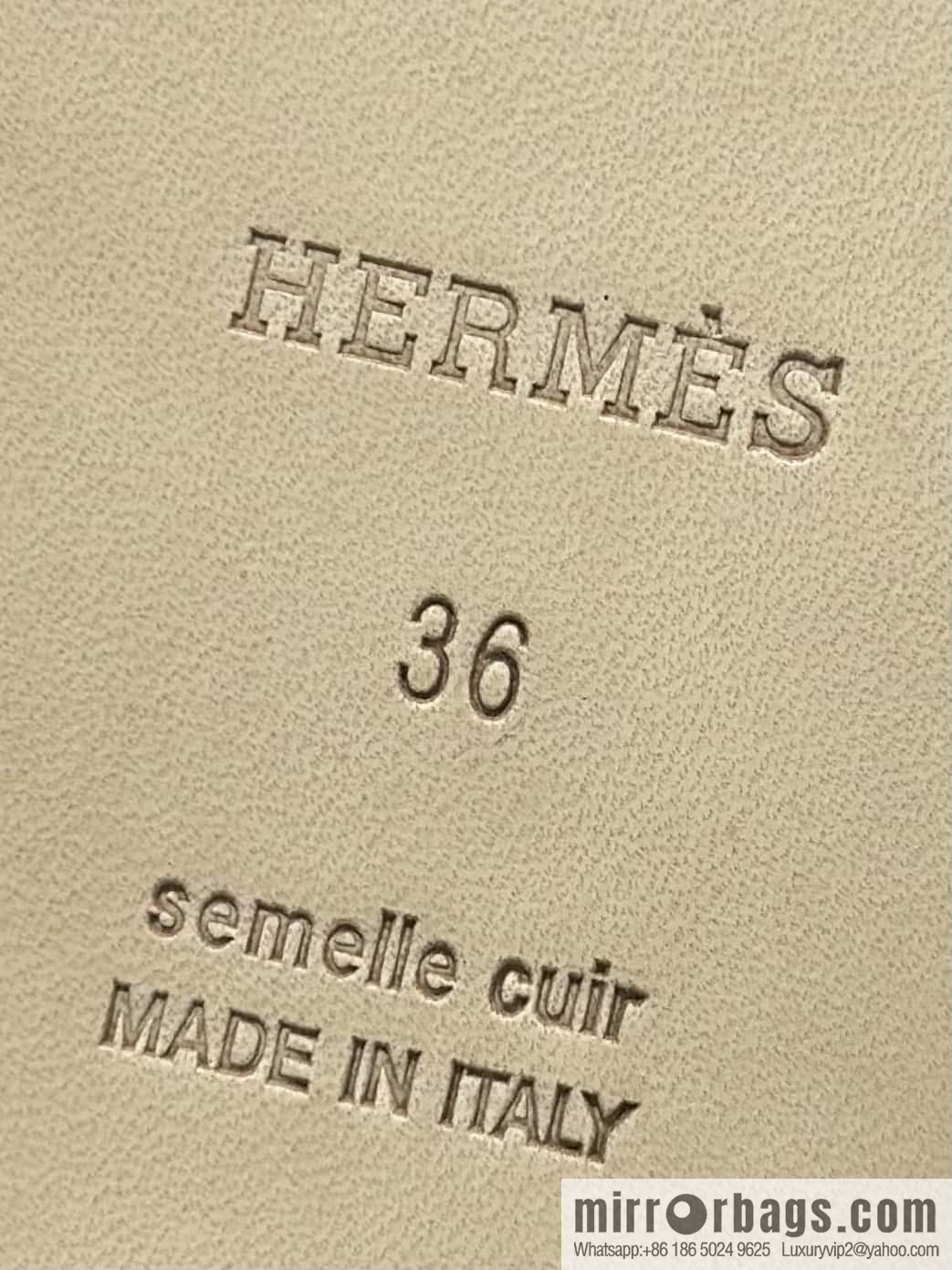 Hermès leather outsole H slippers, haze blue