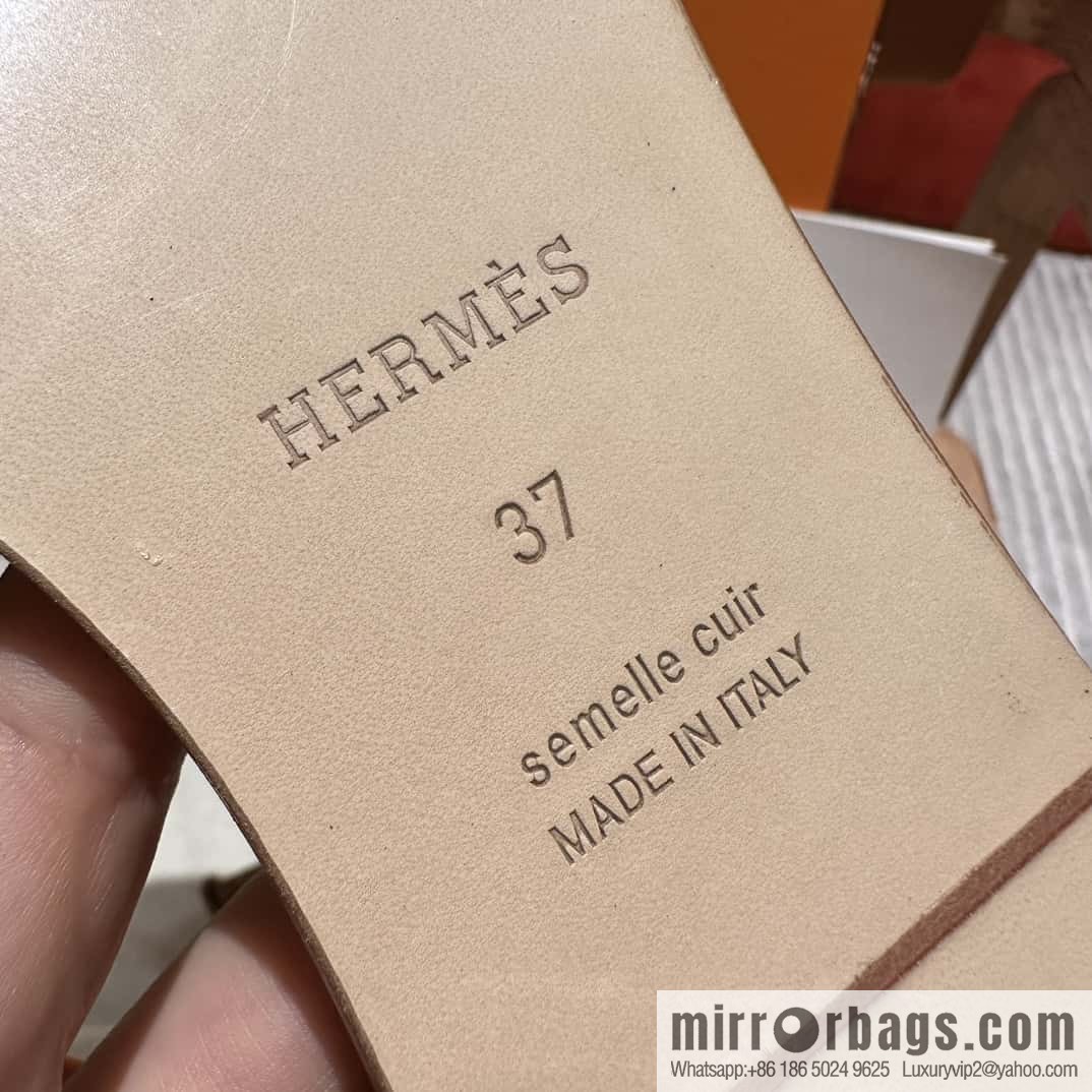 Hermès imported Italian cowhide, new small sandals