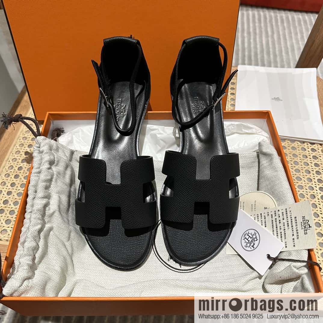 Hermès imported Italian cowhide, new small sandals