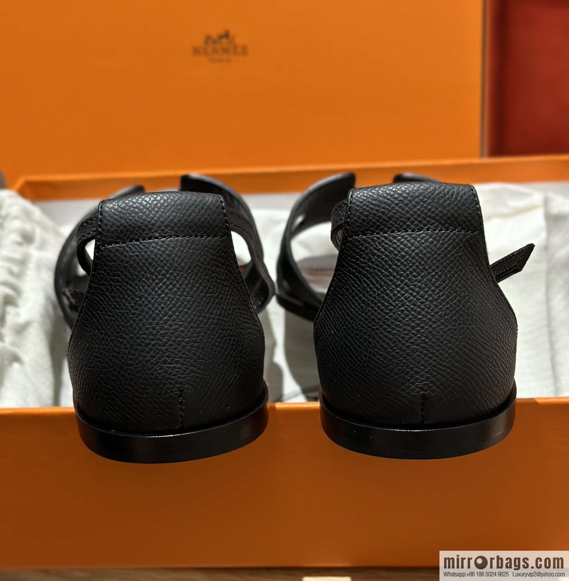 Hermès imported Italian cowhide, new small sandals