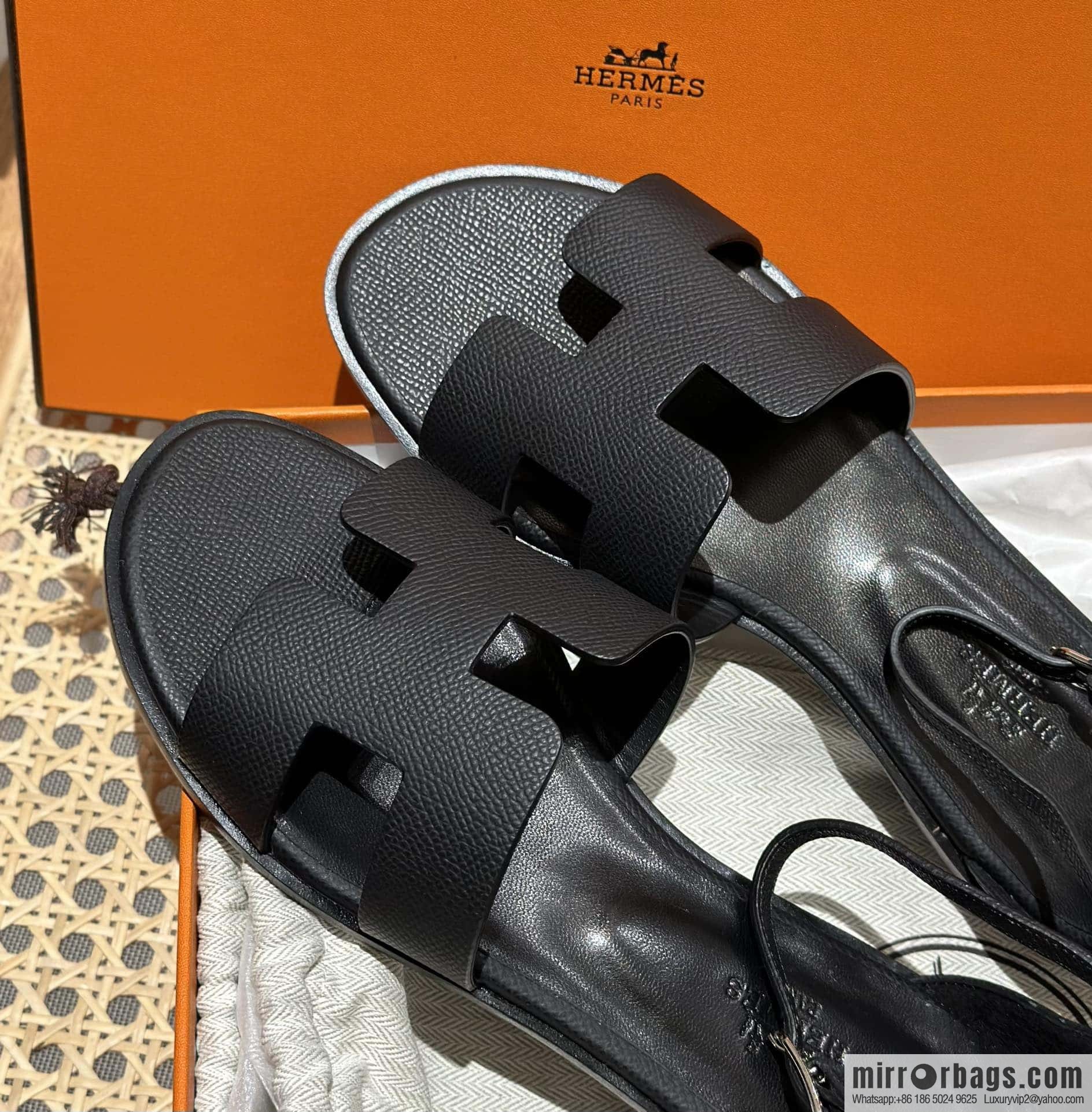 Hermès imported Italian cowhide, new small sandals