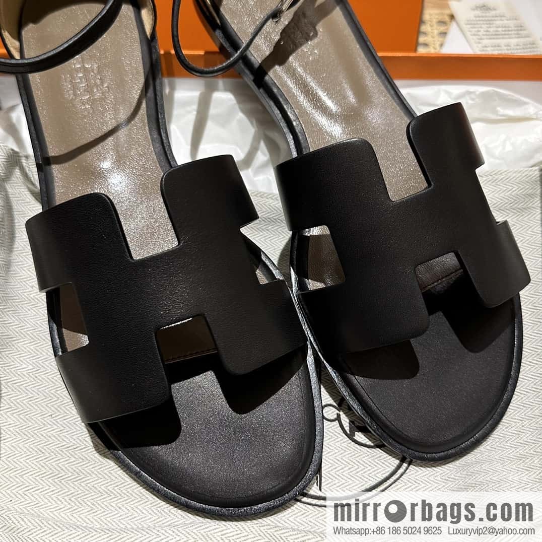 Hermès imported Italian cowhide, new small sandals