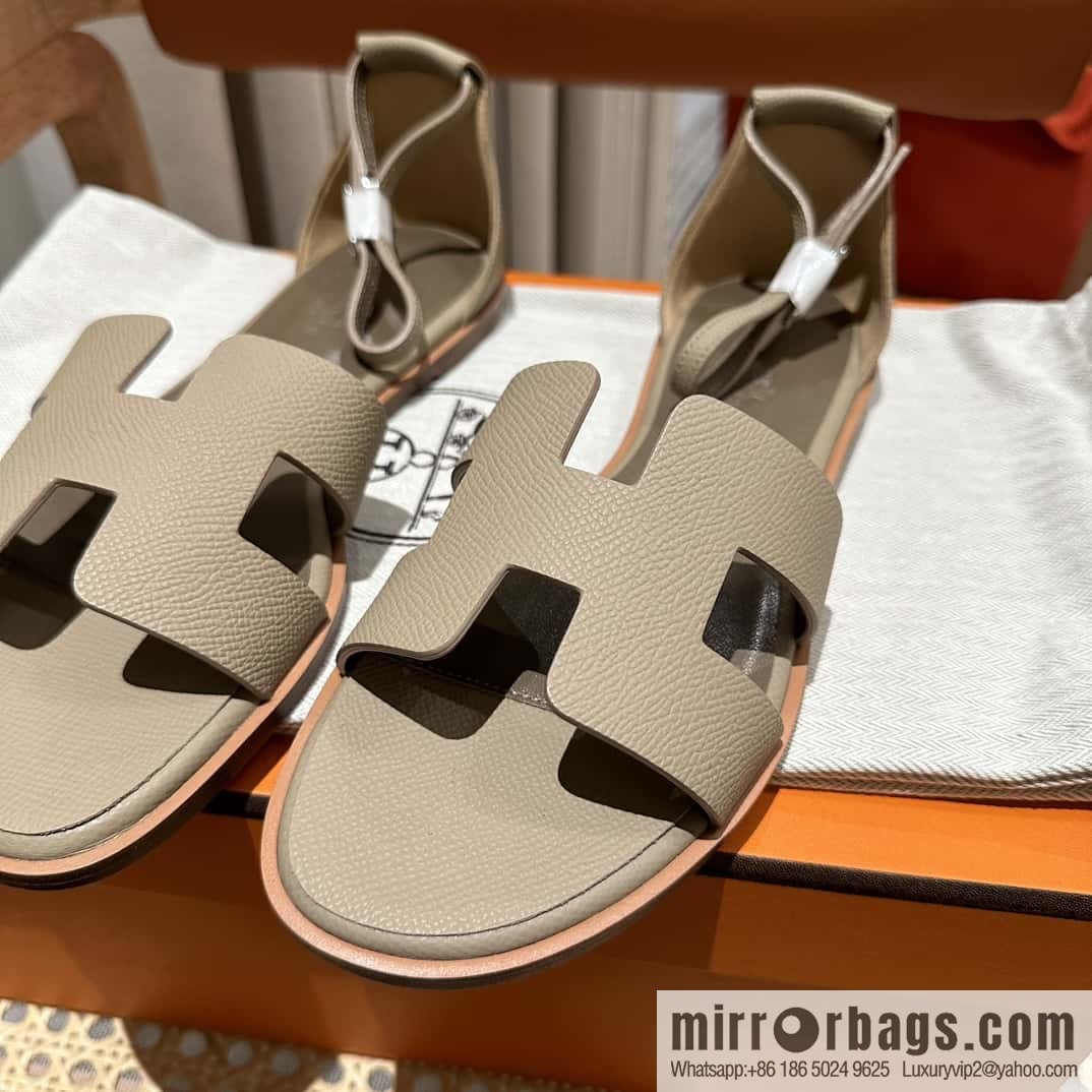 Hermès imported Italian cowhide, new small sandals