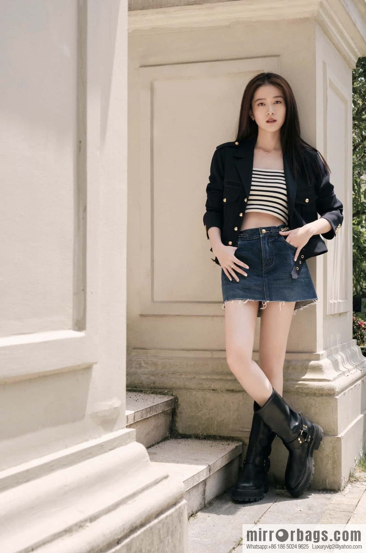 CELINE autumn and winter mid-tube thick-soled knight locomotive boots
